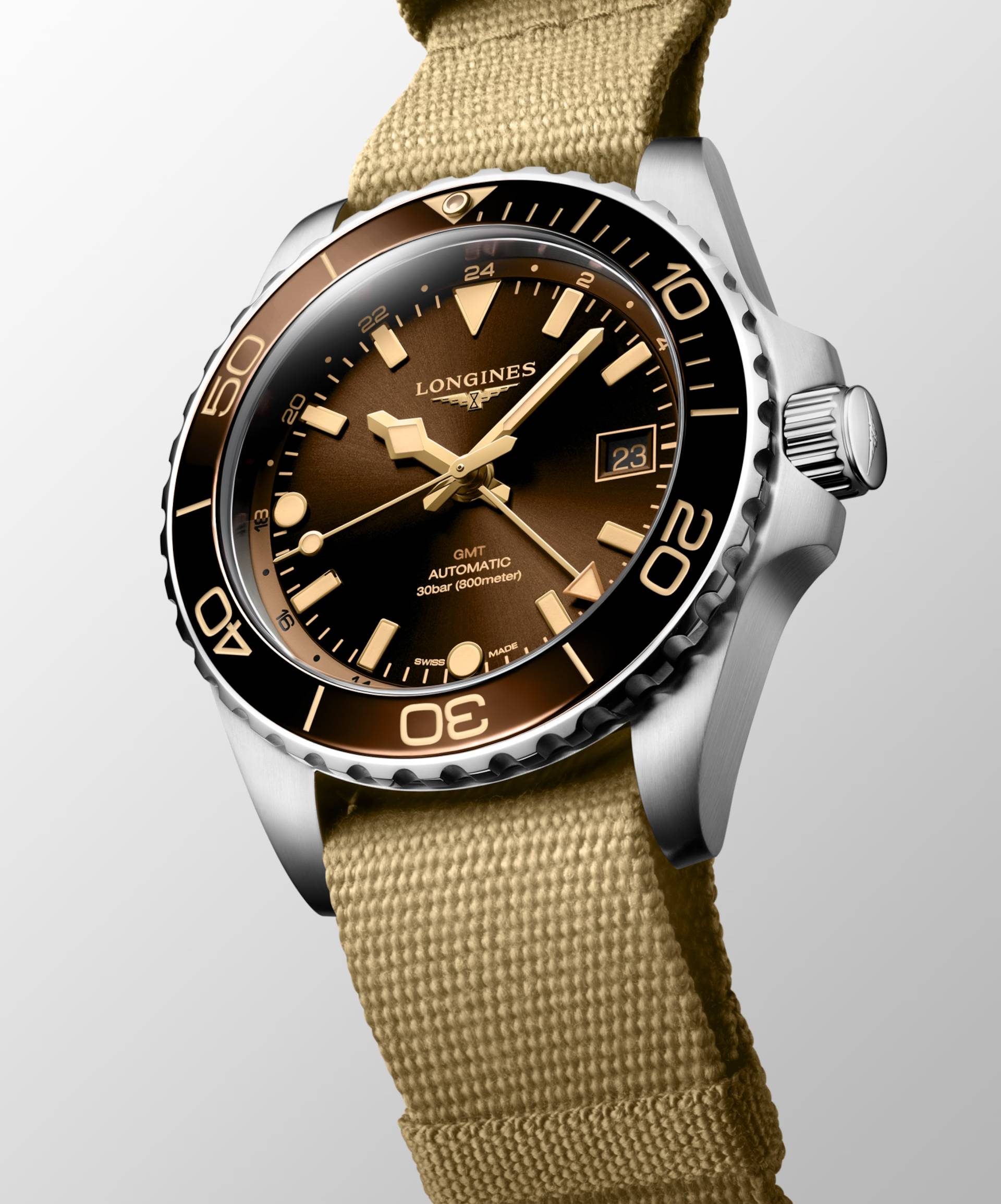 Men's watch / unisex  LONGINES, HydroConquest GMT / 41mm, SKU: L3.790.4.66.2 | watchphilosophy.co.uk