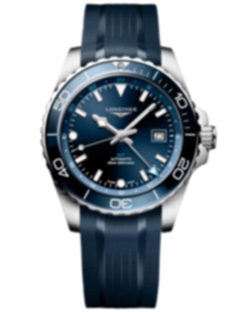 Men's watch / unisex LONGINES, HydroConquest GMT / 43mm, SKU: L3.890.4.96.9 | watchphilosophy.co.uk