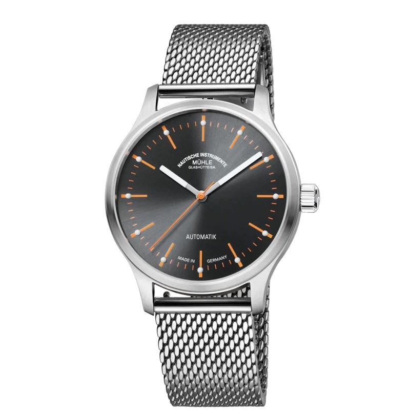 Men's watch / unisex  MÜHLE-GLASHÜTTE, Panova Grey / 40mm, SKU: M1-40-75-MB | watchphilosophy.co.uk