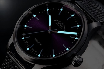 Men's watch / unisex  MÜHLE-GLASHÜTTE, Panova Violet / 40mm, SKU: M1-40-78-1-MB-II | watchphilosophy.co.uk