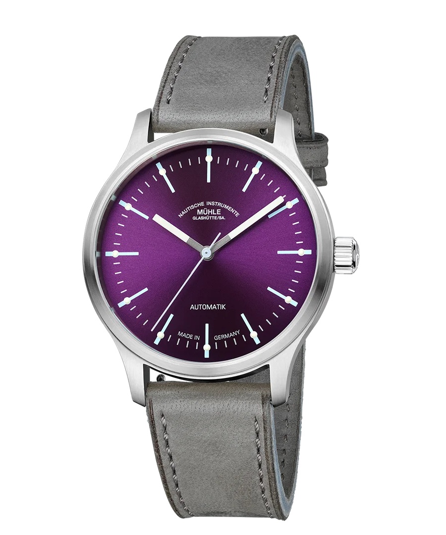 Men's watch / unisex  MÜHLE-GLASHÜTTE, Panova Violet / 40mm, SKU: M1-40-78-1-LB-V | watchphilosophy.co.uk