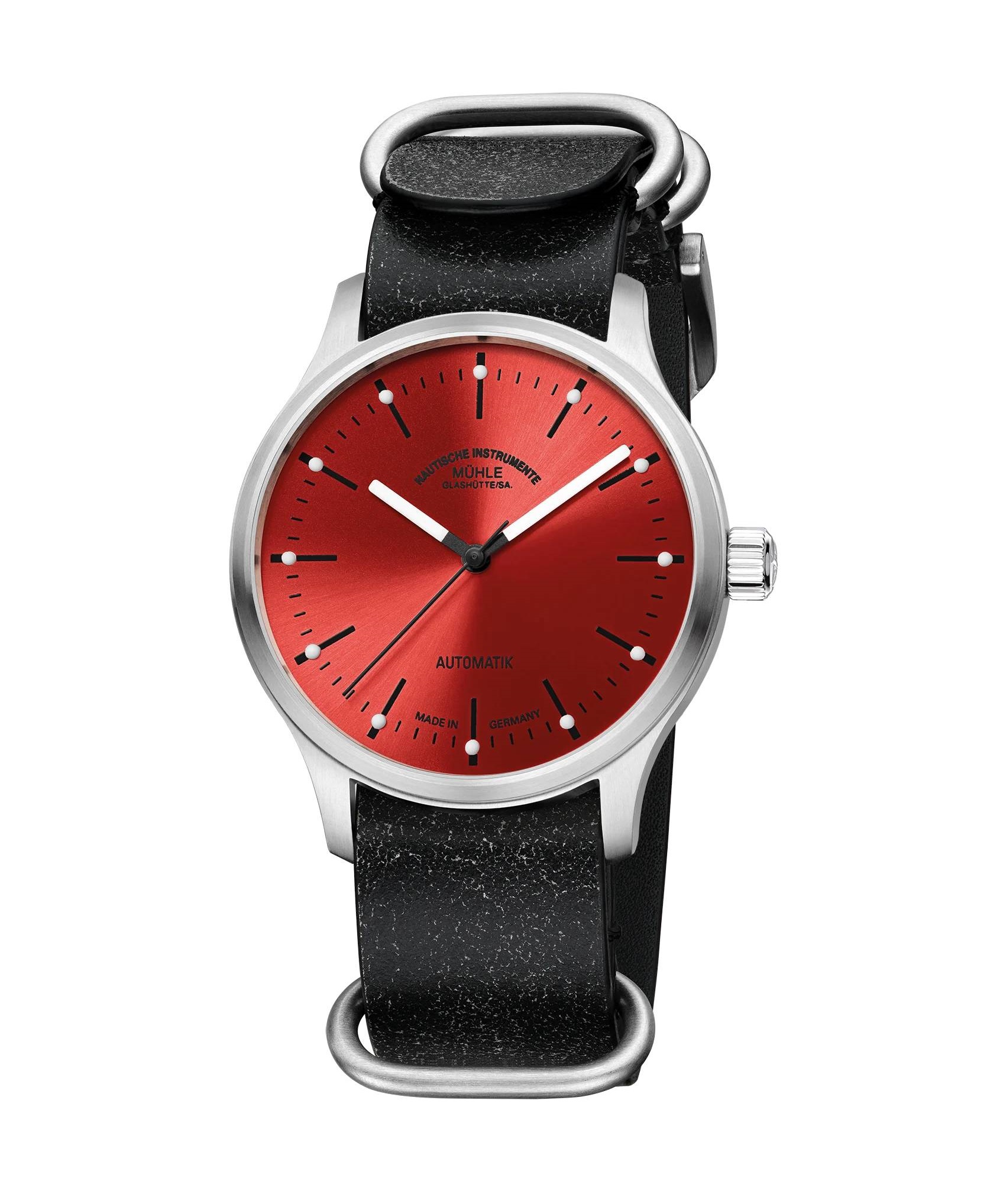 Men's watch / unisex  MÜHLE-GLASHÜTTE, Panova Red / 40mm, SKU: M1-40-78-LB-VI | watchphilosophy.co.uk