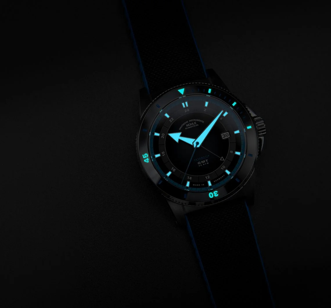 Men's watch / unisex MÜHLE-GLASHÜTTE, Sportivo Travel GMT / 42.50mm, SKU: M1-52-13-CK | watchphilosophy.co.uk