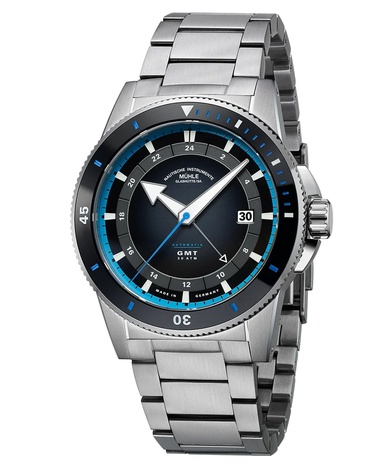 Men's watch / unisex MÜHLE-GLASHÜTTE, Sportivo Travel GMT / 42.50mm, SKU: M1-52-13-MB | watchphilosophy.co.uk