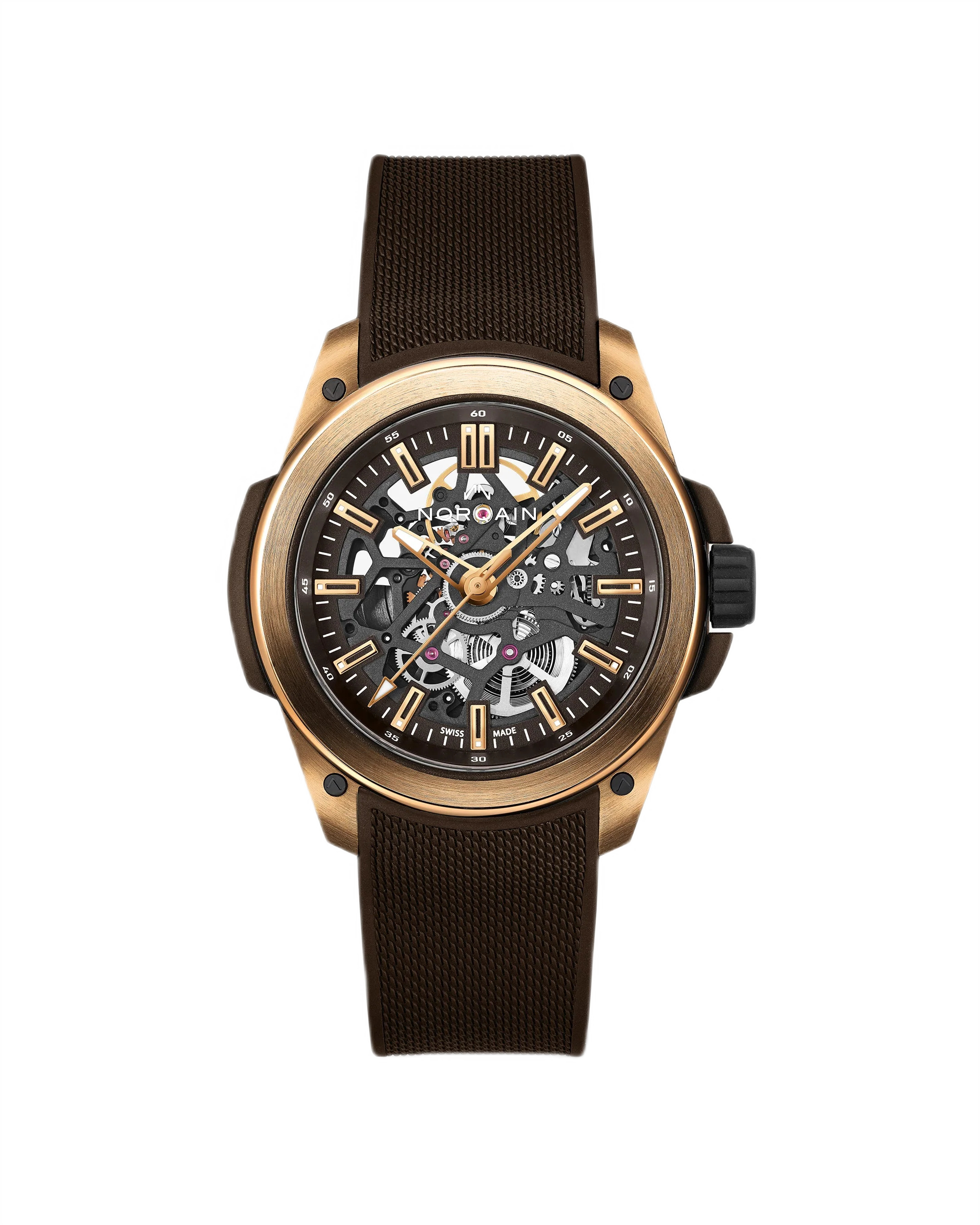 Men's watch / unisex  NORQAIN, Independence Wild One Skeleton Gold / 42mm, SKU: N3000.07G04.N01.R01 | watchphilosophy.co.uk