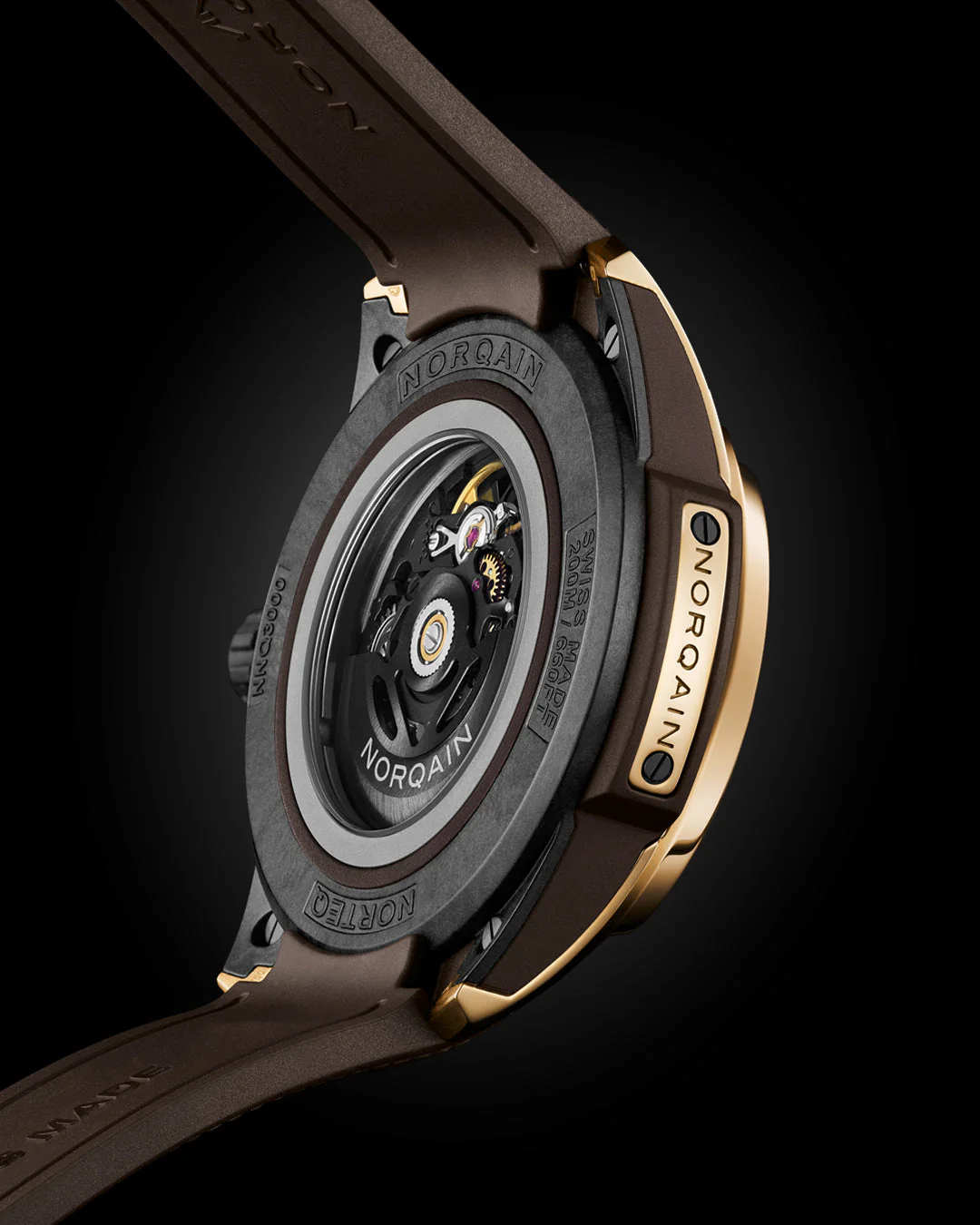 Men's watch / unisex  NORQAIN, Independence Wild One Skeleton Gold / 42mm, SKU: N3000.07G04.N01.R01 | watchphilosophy.co.uk