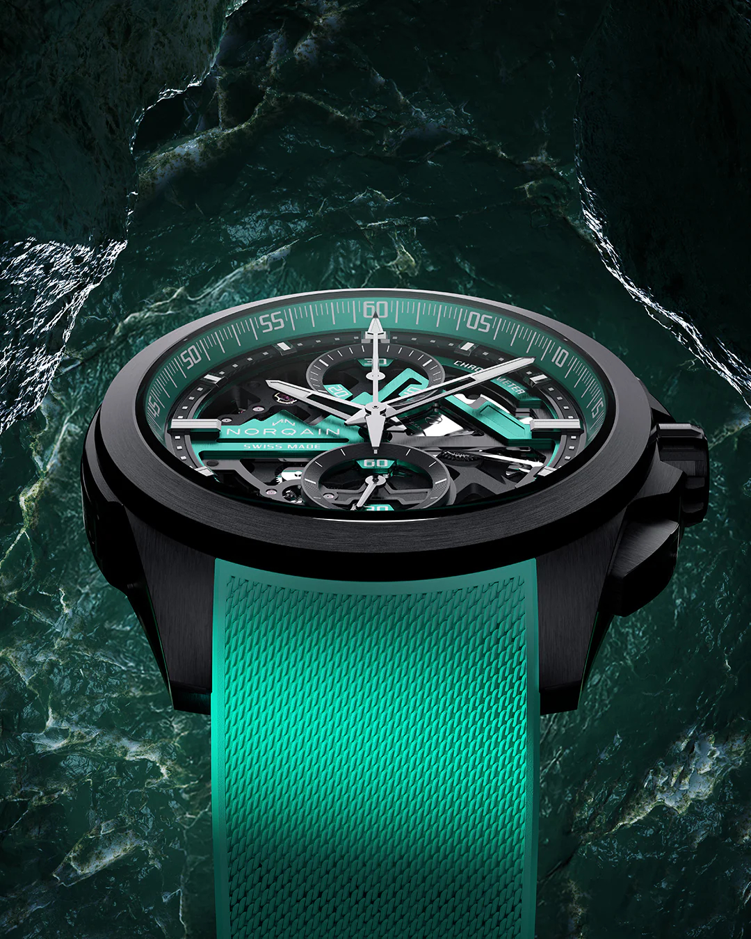 Men's watch / unisex  NORQAIN, Independence Skeleton Chrono Limited Edition / 42mm, SKU: N3200.40T02.J01.R01 | watchphilosophy.co.uk