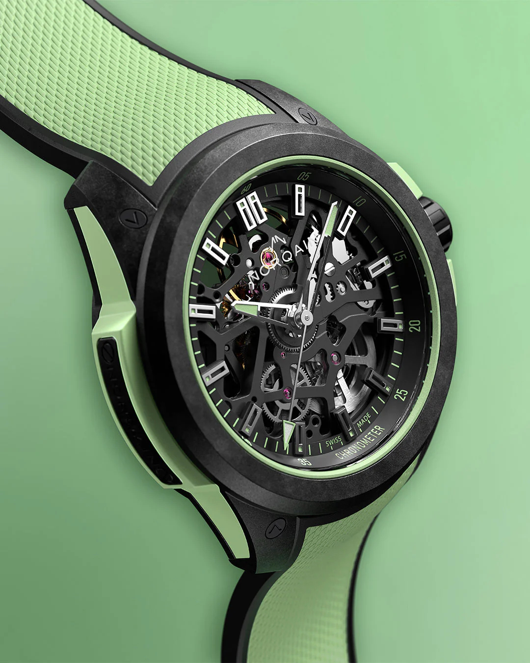 Men's watch / unisex  NORQAIN, Independence Wild One Skeleton Limited Edition / 39mm, SKU: NNQ3001QBMT1LAS/B001/3W2MTBRS.18BQ | watchphilosophy.co.uk
