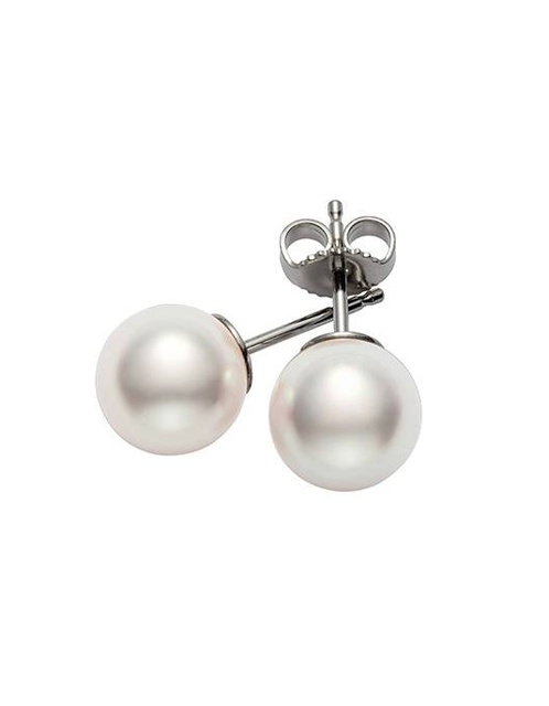 Women Jewellery MIKIMOTO, Classic Akoya Pearl AAA 7.5x8.0mm White Gold, SKU: PES755W | watchphilosophy.co.uk