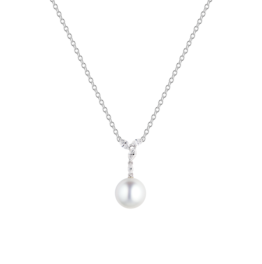 Women Jewellery  MIKIMOTO, Classic Elegance Platinum Pearl & Diamonds, SKU: PPH7098NDP | watchphilosophy.co.uk