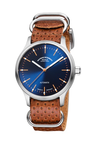 Men's watch / unisex  MÜHLE-GLASHÜTTE, Panova Blue / 40 mm, SKU: M1-40-72-LB-I | watchphilosophy.co.uk