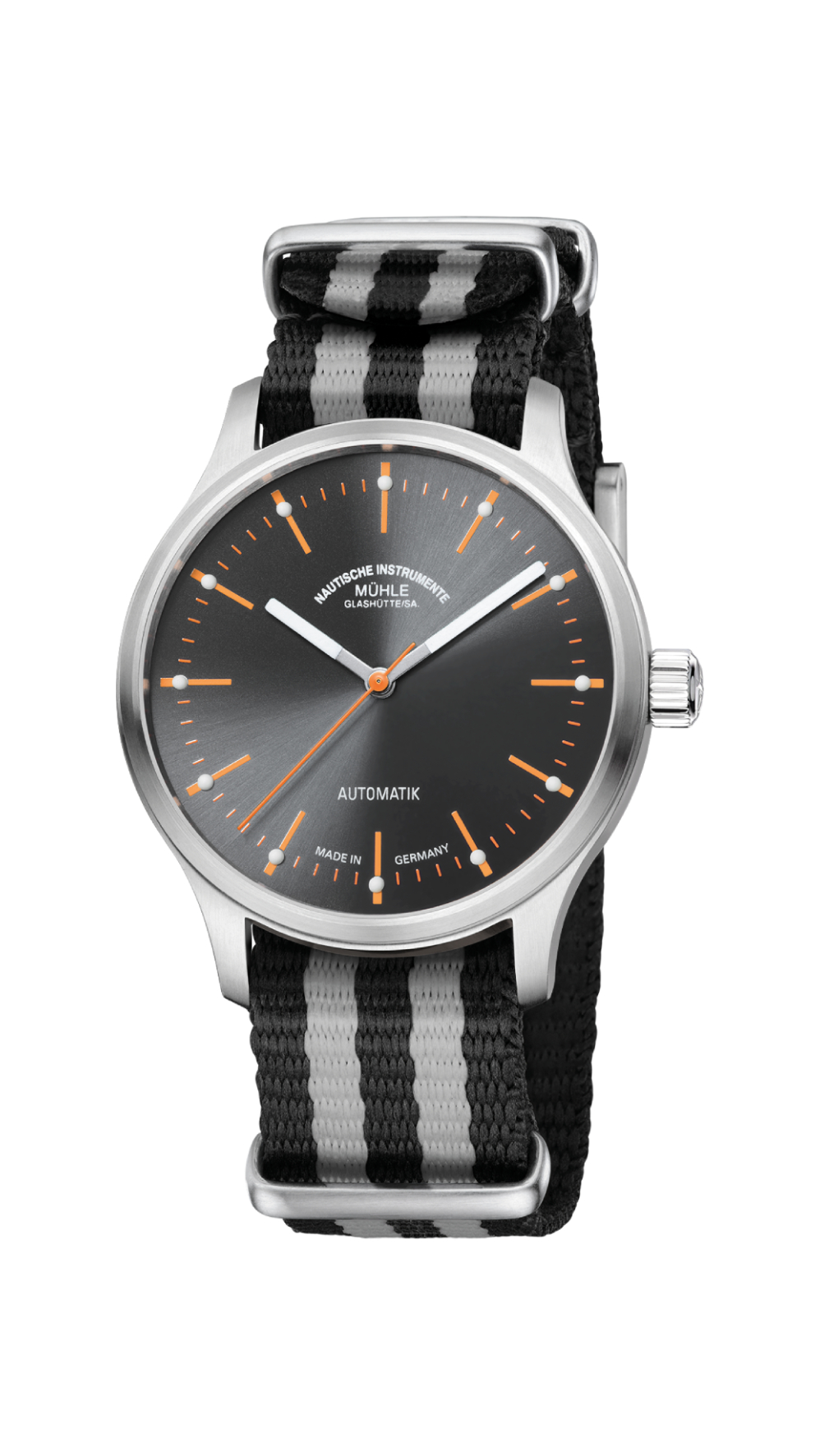 Men's watch / unisex  MÜHLE-GLASHÜTTE, Panova Grey / 40mm, SKU: M1-40-75-NB-IV | watchphilosophy.co.uk