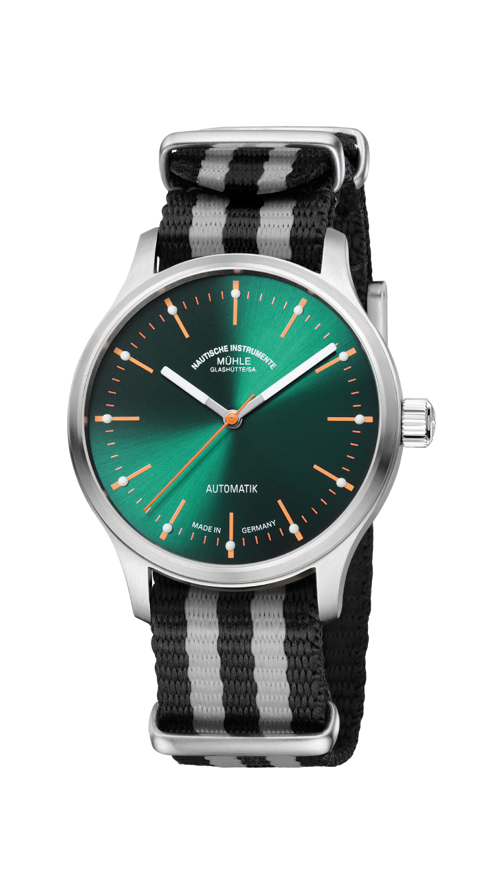 Men's watch / unisex  MÜHLE-GLASHÜTTE, Panova Green / 40mm, SKU: M1-40-76-NB-IV | watchphilosophy.co.uk