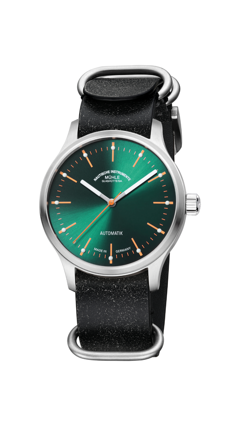 Men's watch / unisex  MÜHLE-GLASHÜTTE, Panova Green / 40mm, SKU: M1-40-76-LB-III | watchphilosophy.co.uk