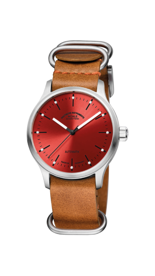 Men's watch / unisex  MÜHLE-GLASHÜTTE, Panova Red / 40mm, SKU: M1-40-78-LB-II | watchphilosophy.co.uk