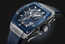 Men's watch / unisex  HUBLOT, Spirit Of Big Bang Titanium Blue Ceramic / 42mm, SKU: 642.NL.7170.RX | watchphilosophy.co.uk