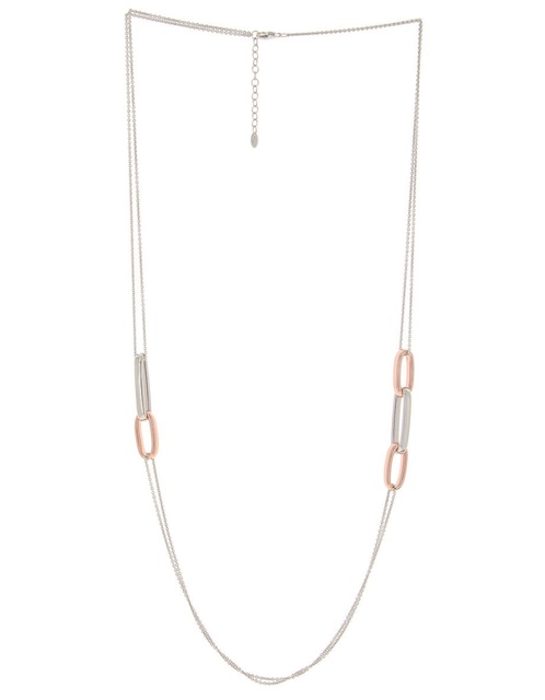 Women Jewellery  PESAVENTO, Forever Chic Rhodium - Pink Silver Necklace, SKU: WPLVE1911 | watchphilosophy.co.uk