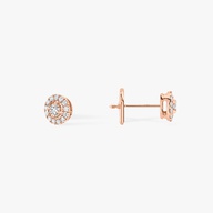 Women Jewellery  MESSIKA, Joy Round Diamonds PM Pink Gold Earrings, SKU: 06954-PG | watchphilosophy.co.uk