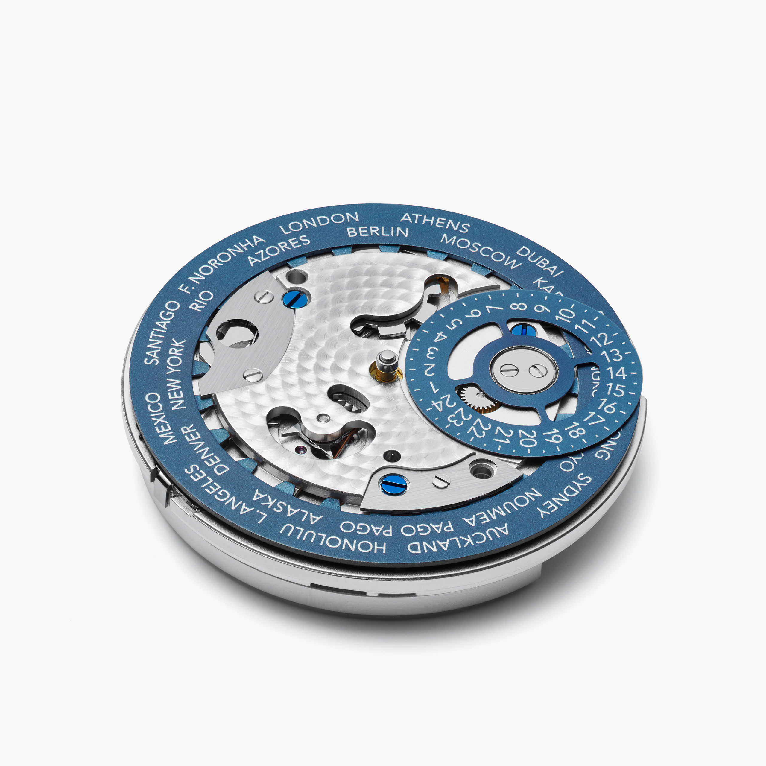 Men's watch / unisex NOMOS GLASHÜTTE, Zurich World Time Midnight Blue / 39.90mm, SKU: 807 | watchphilosophy.co.uk