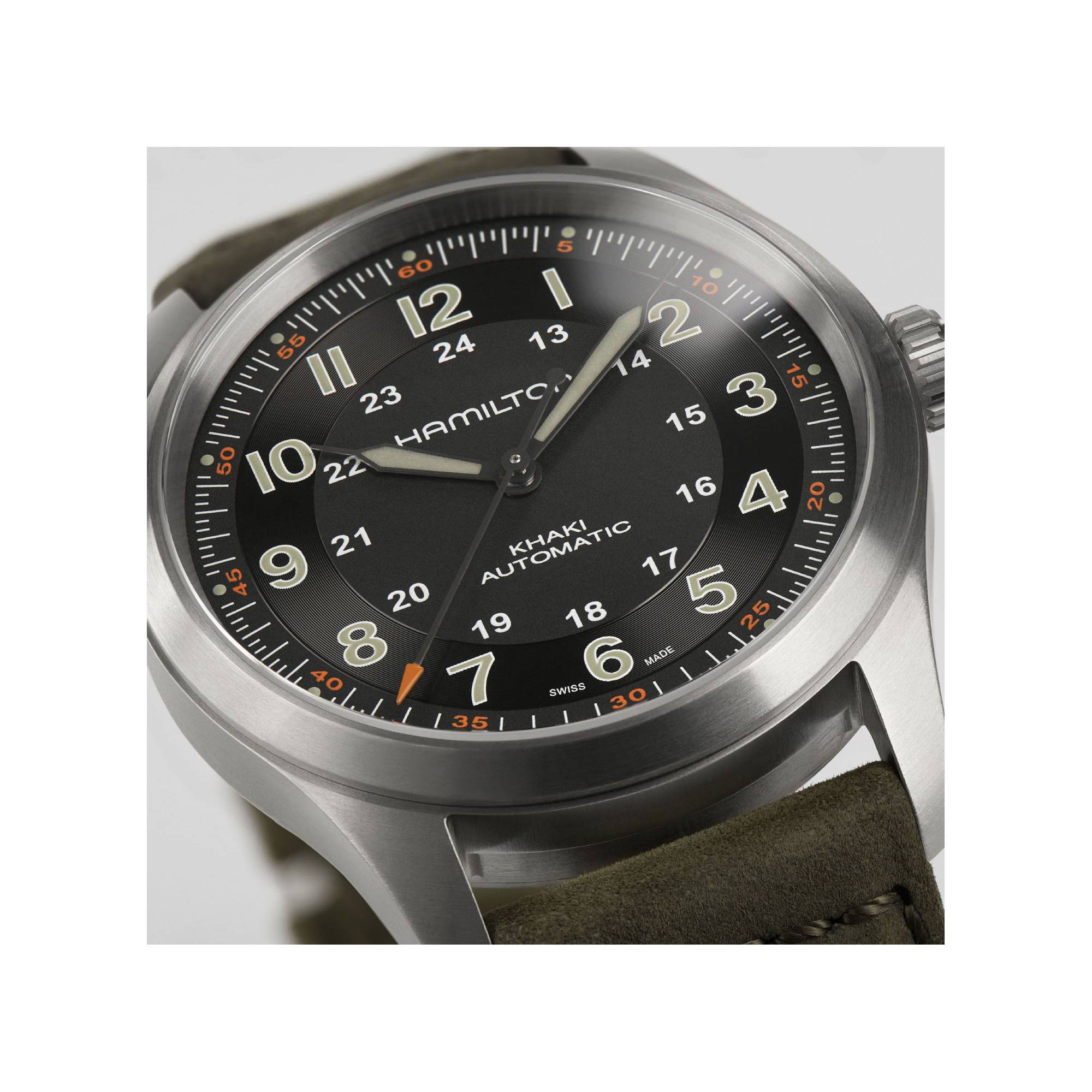 Men's watch / unisex  HAMILTON, Khaki Field Titanium Auto / 38mm, SKU: H70205830 | watchphilosophy.co.uk