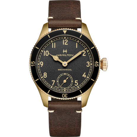 Men's watch / unisex  HAMILTON, Khaki Aviation Pioneer Mechanical Bronze / 43mm, SKU: H76709530 | watchphilosophy.co.uk