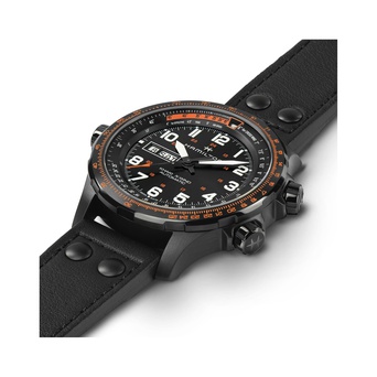 Men's watch / unisex  HAMILTON, Khaki Aviation X-Wind Day Date Auto / 45mm, SKU: H77785733 | watchphilosophy.co.uk