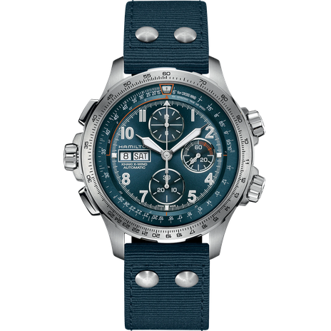 Men's watch / unisex  HAMILTON, Khaki Aviation X-Wind Auto Chrono / 45mm, SKU: H77906940 | watchphilosophy.co.uk