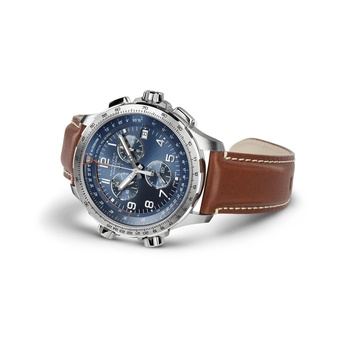 Men's watch / unisex  HAMILTON, Khaki Aviation X-Wind GMT Chrono Quartz / 46mm, SKU: H77922541 | watchphilosophy.co.uk