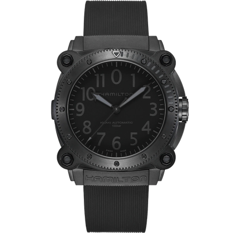 Men's watch / unisex  HAMILTON, Khaki Navy BeLOWZERO Auto Titanium / 46mm, SKU: H78505330 | watchphilosophy.co.uk