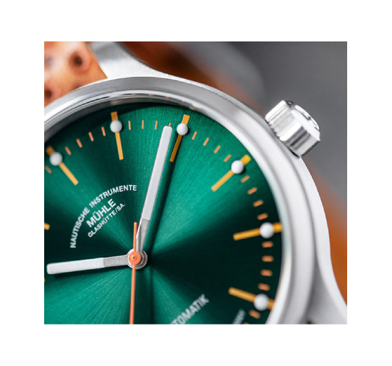 Men's watch / unisex  MÜHLE-GLASHÜTTE, Panova Green / 40mm, SKU: M1-40-76-LB-II | watchphilosophy.co.uk