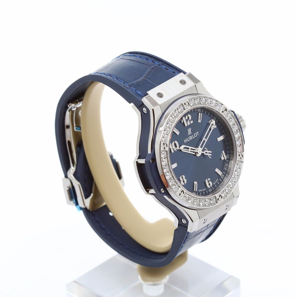 Ladies' watch  HUBLOT, Big Bang Steel Blue Diamonds / 38mm, SKU: 361.SX.7170.LR.1204 | watchphilosophy.co.uk